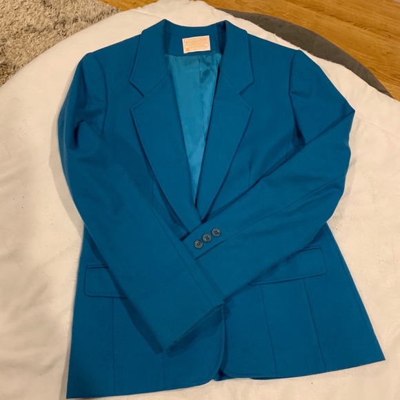 Pendleton Teal Blazer Size 8 - Picture 2 of 4